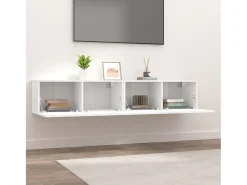 Móveis TV 2pcs 80x30x30cm derivados de madeira PT332640 Branco