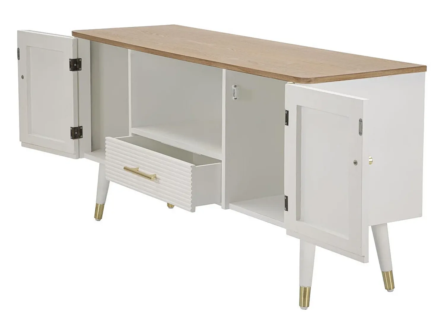 Móvel De Tv* Móveis TV VKH228, , 117x40x60 cm, Kendra Home Branco