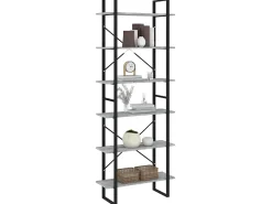 Clearance Móvel alto 80x30x210 cm derivados de madeira sonoma PT136273 Cinzento