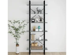Clearance Móvel alto 80x30x210 cm derivados de madeira sonoma PT136273 Cinzento