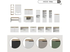 Móvel De Tv*Vicco Móvel baixo para TV 68x68x50 wido Verde