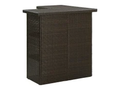 Móvel De Bar| Móvel bar de canto 100x50x105 cm vime PE PT271126 Castanho