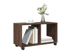 Mesa De Apoio|vidaxl Móvel c/ rodas 72x33x42,5cm derivados madeira carvalho castanho Natural claro
