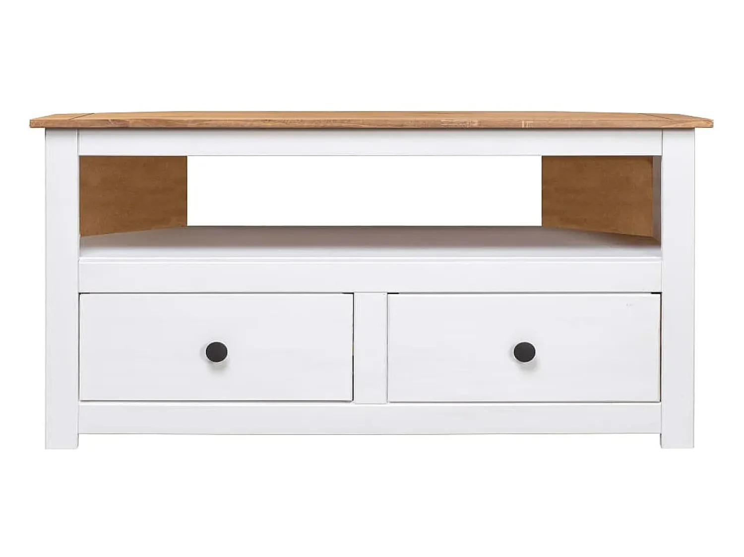 Móvel De Tv* Móvel canto TV 93x49x49 cm madeira pinho maciça Panama PT156144 Branco