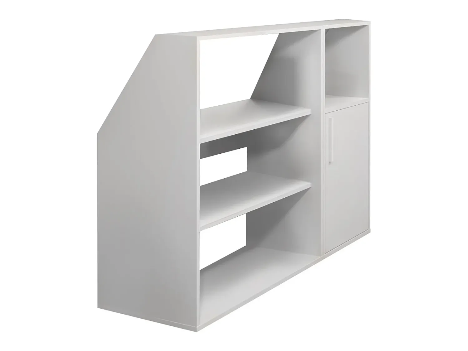 Hot Vente-unique Móvel com inclinação 1 porta, 2 prateleiras e 1 nicho ADEZIO Branco