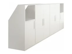 New Vente-unique Móvel com inclinação 6 portas e 2 nichos ADEZIO Branco