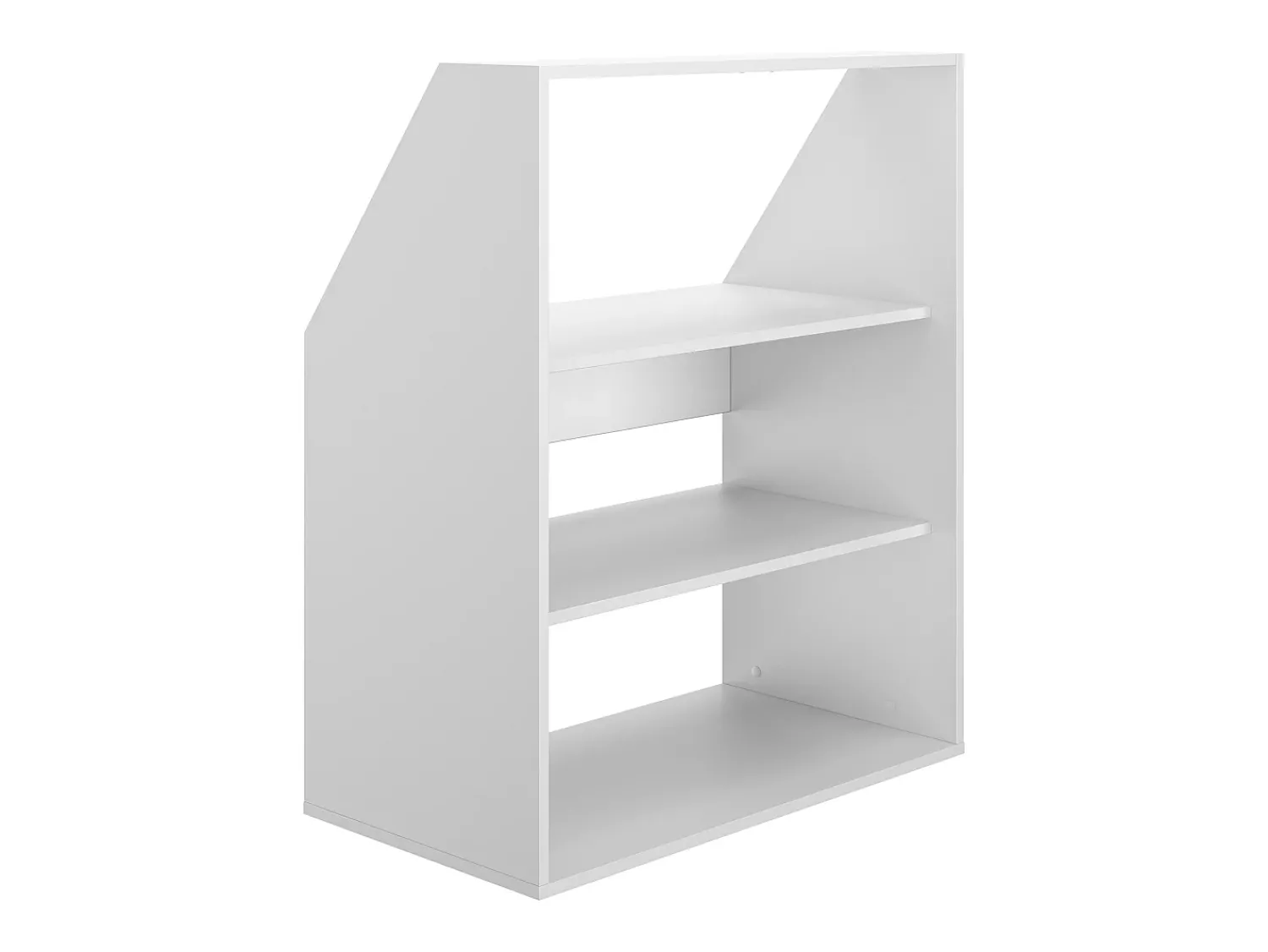 Móvel De Arrumação*Vente-unique Móvel com inclinação com 2 prateleiras - ADEZIO Branco