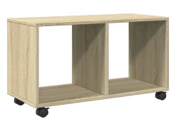 Mesa De Apoio|vidaxl Móvel com rodas 72x33x42,5 cm deriv. de madeira carvalho sonoma Natural claro