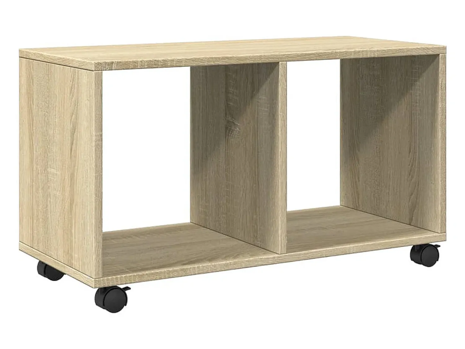 Mesa De Apoio|vidaxl Móvel com rodas 72x33x42,5 cm deriv. de madeira carvalho sonoma Natural claro