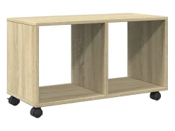 Mesa De Apoio|vidaxl Móvel com rodas 72x33x42,5 cm deriv. de madeira carvalho sonoma Natural claro