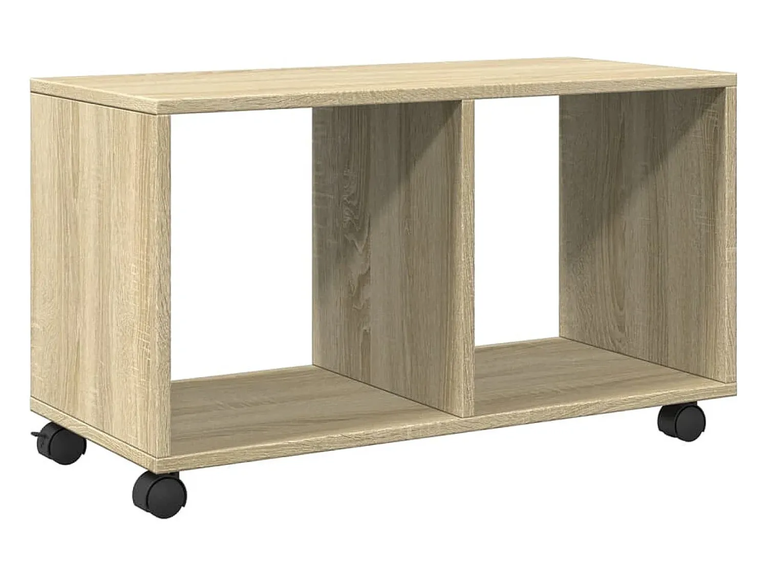 Mesa De Apoio|vidaxl Móvel com rodas 72x33x42,5 cm deriv. de madeira carvalho sonoma Natural claro