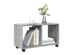 Online vidaxl Móvel com rodas 72x33x42,5 cm derivados de madeira cinza sonoma Cinzento