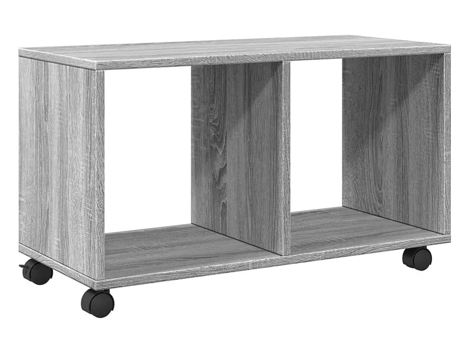 Online vidaxl Móvel com rodas 72x33x42,5 cm derivados de madeira cinza sonoma Cinzento