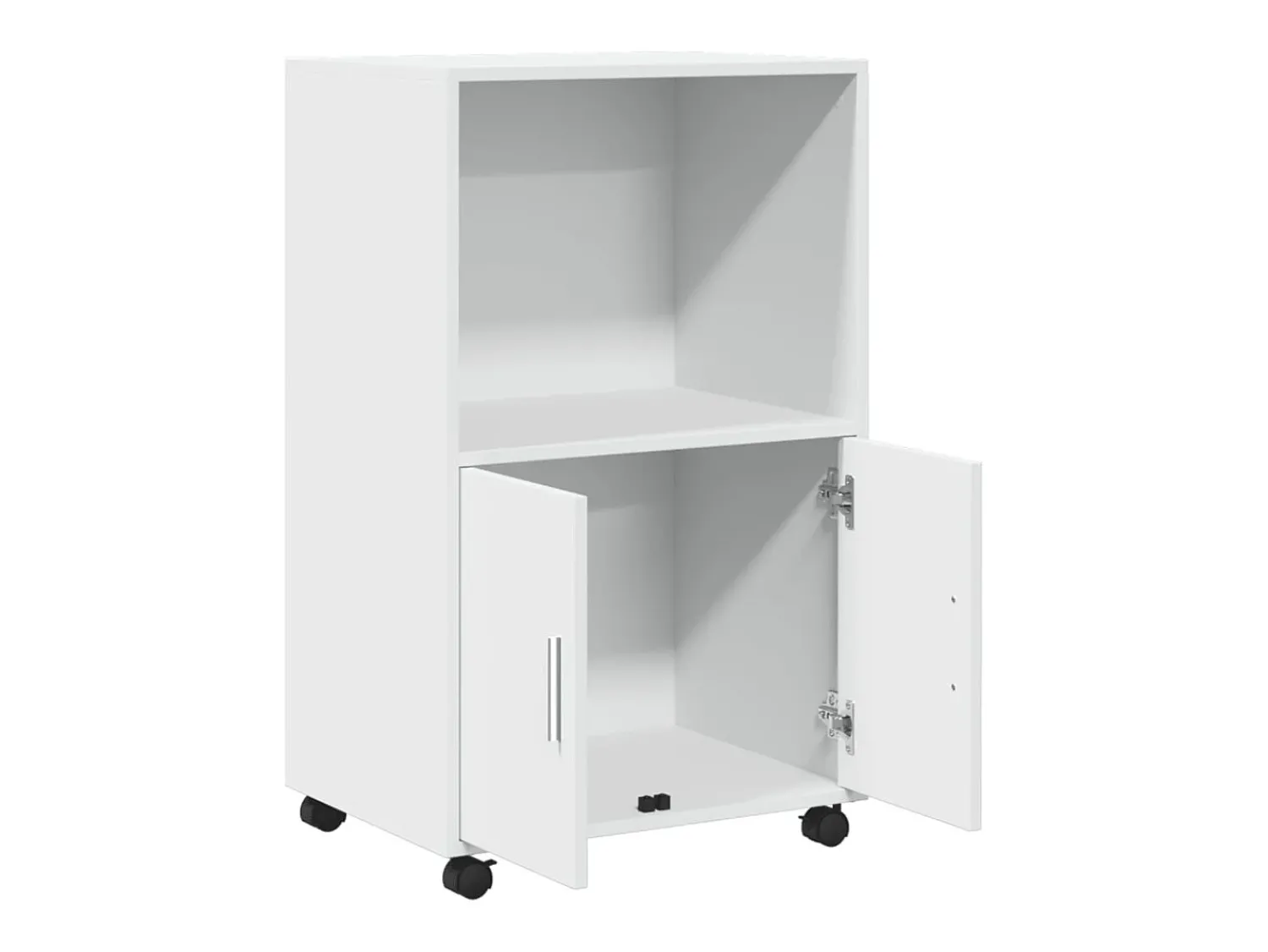 Prateleira*vidaxl Móvel com rodas 55x40x91 cm derivados de madeira Branco