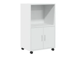 Prateleira*vidaxl Móvel com rodas 55x40x91 cm derivados de madeira Branco