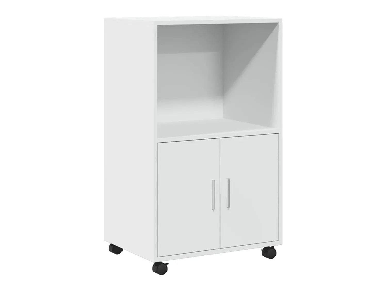 Prateleira*vidaxl Móvel com rodas 55x40x91 cm derivados de madeira Branco