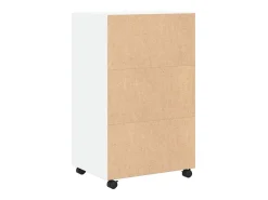 Prateleira*vidaxl Móvel com rodas 55x40x91 cm derivados de madeira Branco