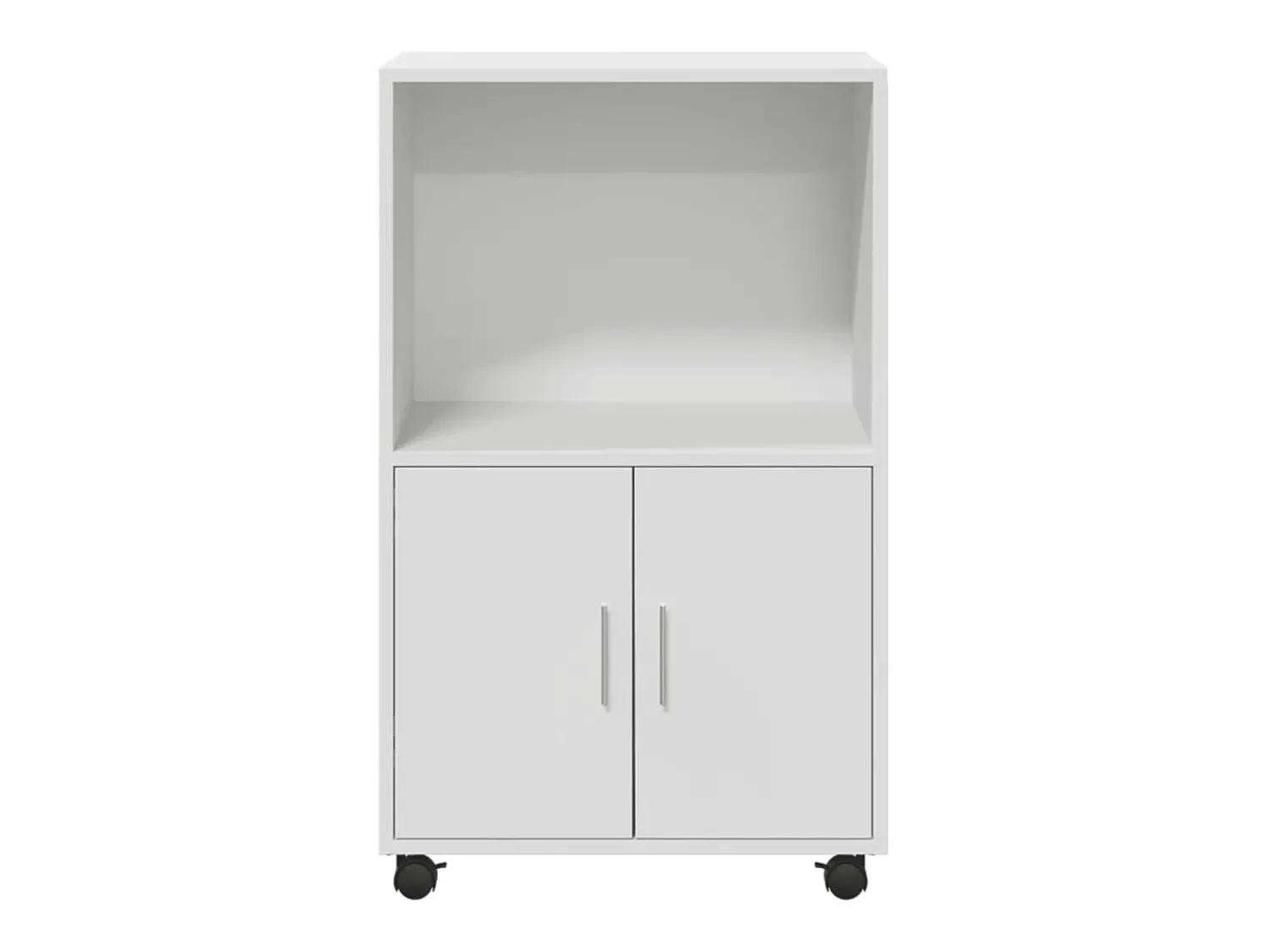 Prateleira*vidaxl Móvel com rodas 55x40x91 cm derivados de madeira Branco