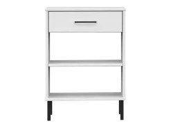 Móvel consola c/ pernas de metal pinho maciço OSLO PT514600 Branco