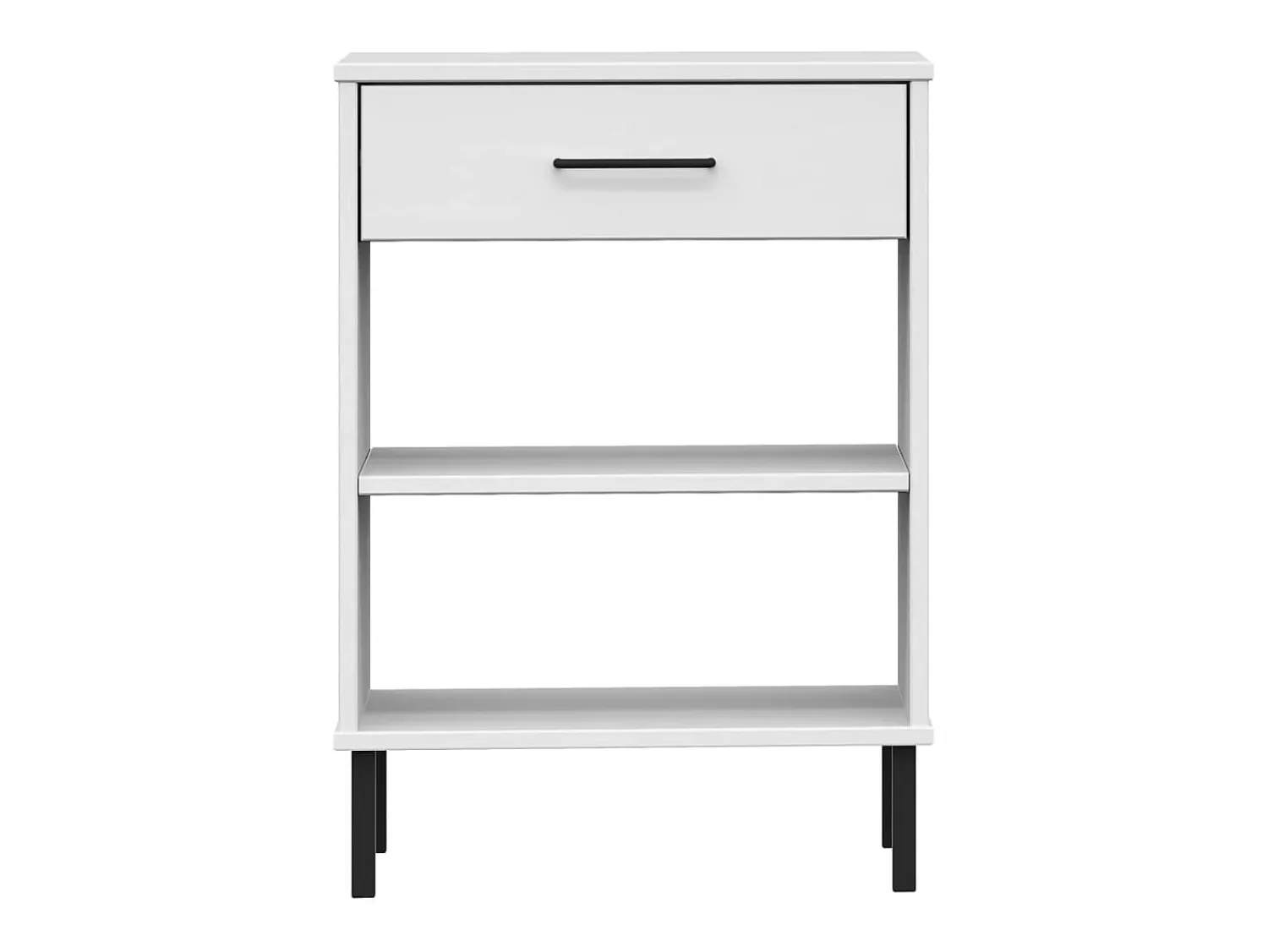 Móvel consola c/ pernas de metal pinho maciço OSLO PT514600 Branco