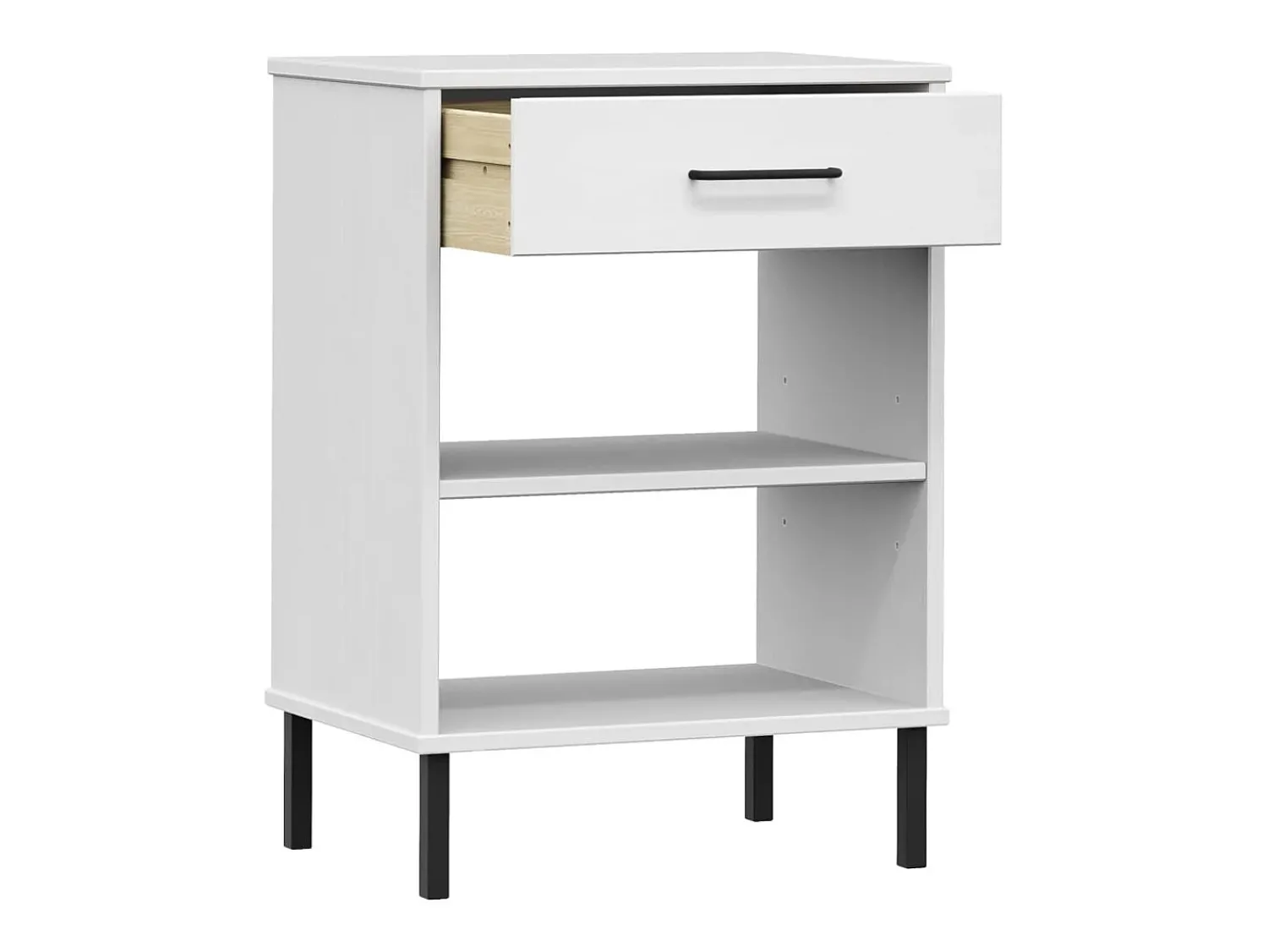 Móvel consola c/ pernas de metal pinho maciço OSLO PT514600 Branco
