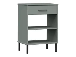 Consola* Móvel consola c/ pernas de metal pinho maciço OSLO PT434615 Cinzento
