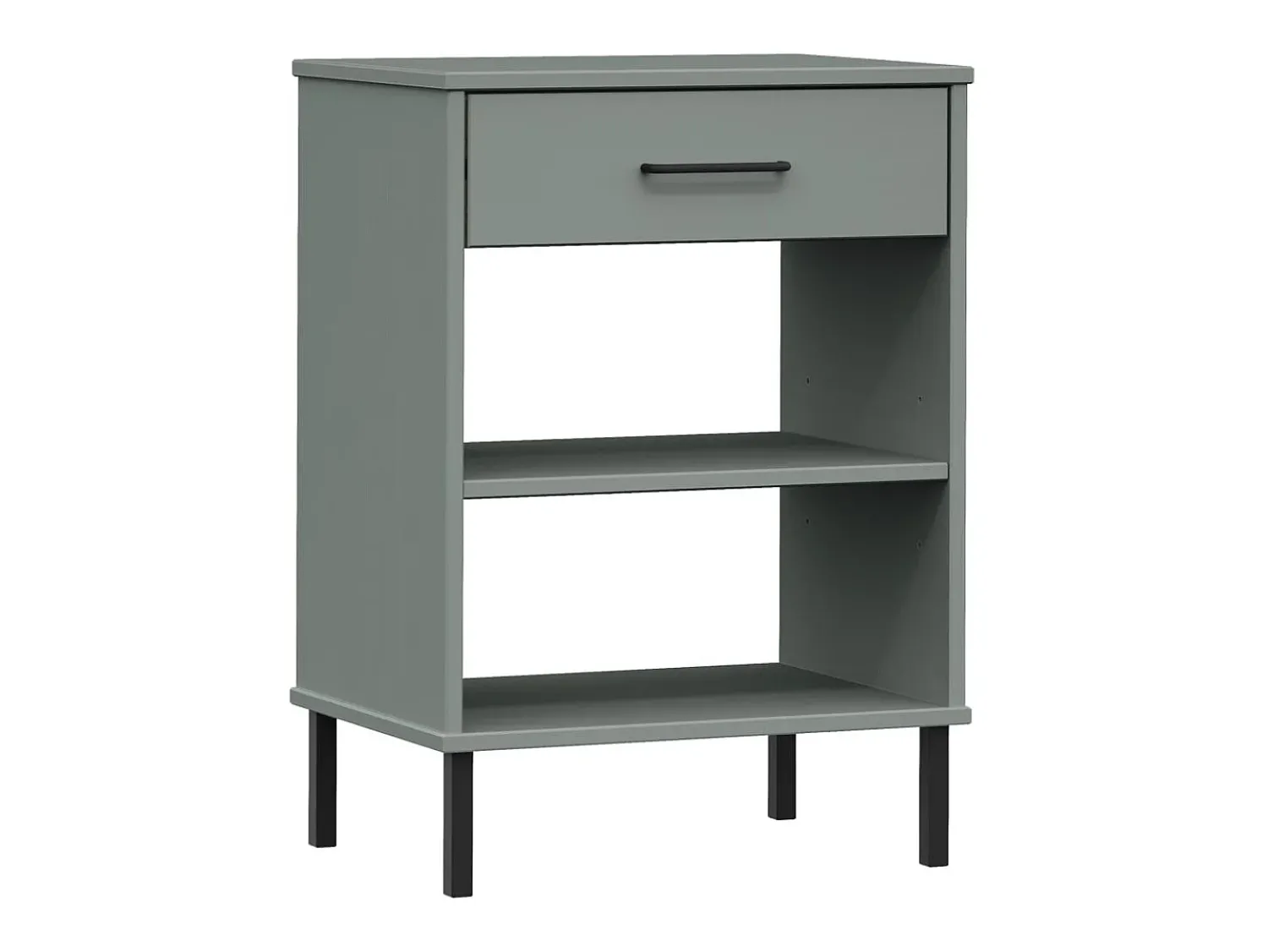 Consola* Móvel consola c/ pernas de metal pinho maciço OSLO PT434615 Cinzento