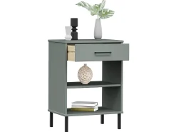 Consola* Móvel consola c/ pernas de metal pinho maciço OSLO PT434615 Cinzento
