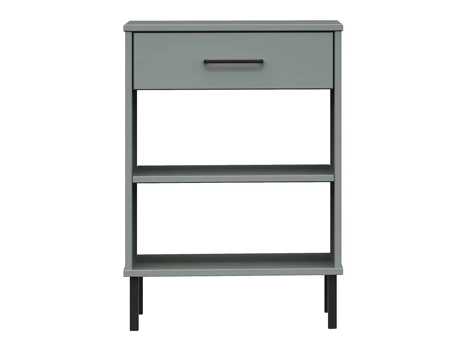 Consola* Móvel consola c/ pernas de metal pinho maciço OSLO PT434615 Cinzento