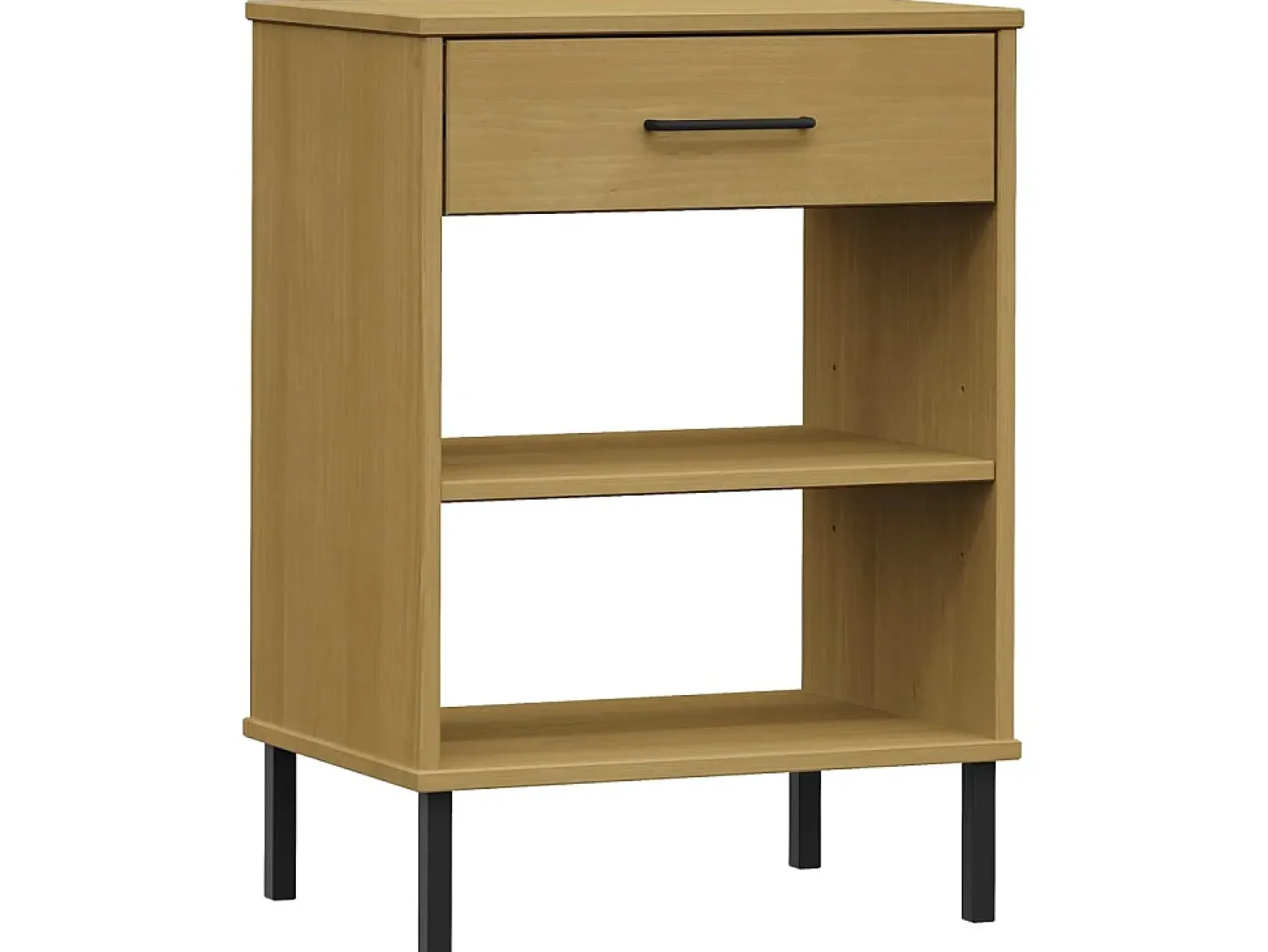 Consola* Móvel consola c/ pernas de metal pinho maciço OSLO PT616885 Castanho