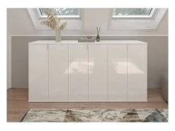 Discount Meublorama Móvel de Armazenamento BODITE – 1 porta – laqueado – Compacto e moderno Branco