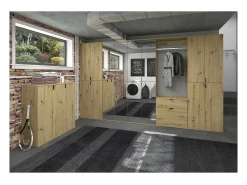 Clearance Meublorama Móvel de armazenamento com 2 gavetas – Carvalho claro – BODITE Castanho
