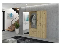 Clearance Meublorama Móvel de armazenamento com 2 gavetas – Carvalho claro – BODITE Castanho