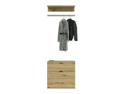 Clearance Meublorama Móvel de armazenamento com 2 gavetas – Carvalho claro – BODITE Castanho