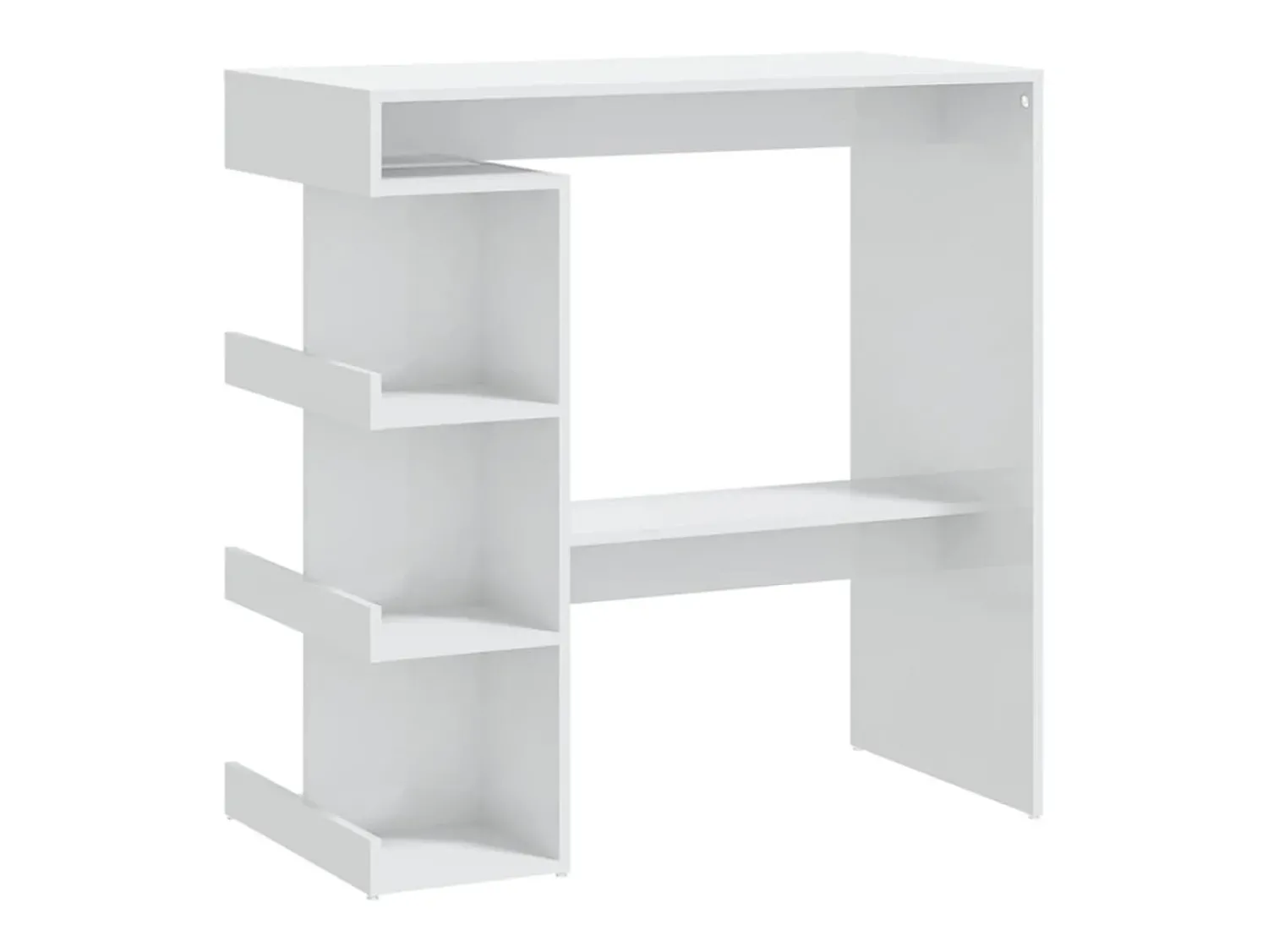 Móvel De Bar| Móvel de bar c/ prateleiras 100x50x101,5 cm brilhante PT107051 Branco