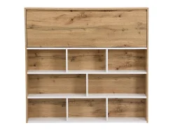 Móvel De Bar|Vente-unique Móvel de bar com 2 portas e 1 gaveta em MDF branco e natural - LAMONIA Natural claro / Branco