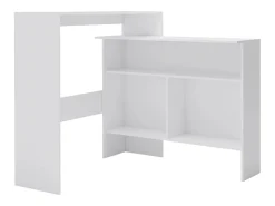 Móvel De Bar| Móvel de bar com 2 tampos 130x40x120 cm PT589022 Branco