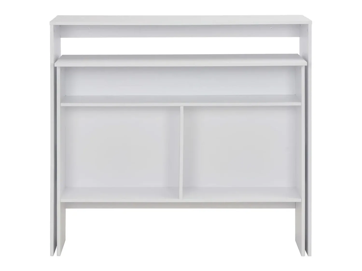 Móvel De Bar| Móvel de bar com 2 tampos 130x40x120 cm PT589022 Branco