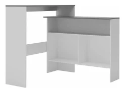 Móvel de bar com 2 tampos 130x40x120 cm e cinzento PT100935^ Móvel De Bar