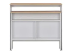 Móvel De Bar* Móvel de bar com 2 tampos 130x40x120 cm e carvalho PT698757 Branco