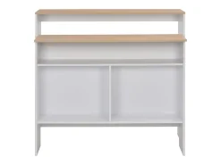 Móvel De Bar* Móvel de bar com 2 tampos 130x40x120 cm e carvalho PT698757 Branco