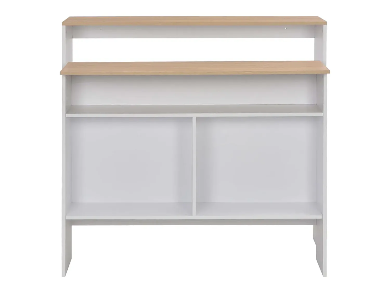 Móvel De Bar* Móvel de bar com 2 tampos 130x40x120 cm e carvalho PT698757 Branco
