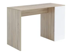 New Vente-unique Móvel de bar com espaços de arrumação branco e natural - NIRAYA Natural claro / Branco