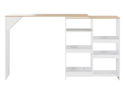 Clearance Móvel de bar com prateleira movível 138x39x110 cm PT308062 Branco
