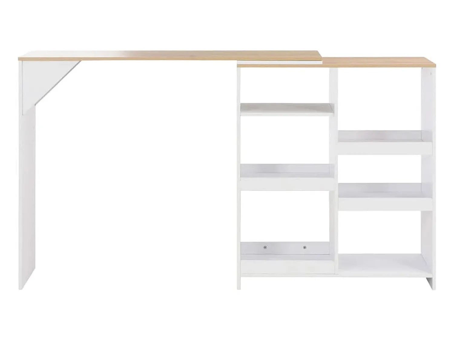 Clearance Móvel de bar com prateleira movível 138x39x110 cm PT308062 Branco
