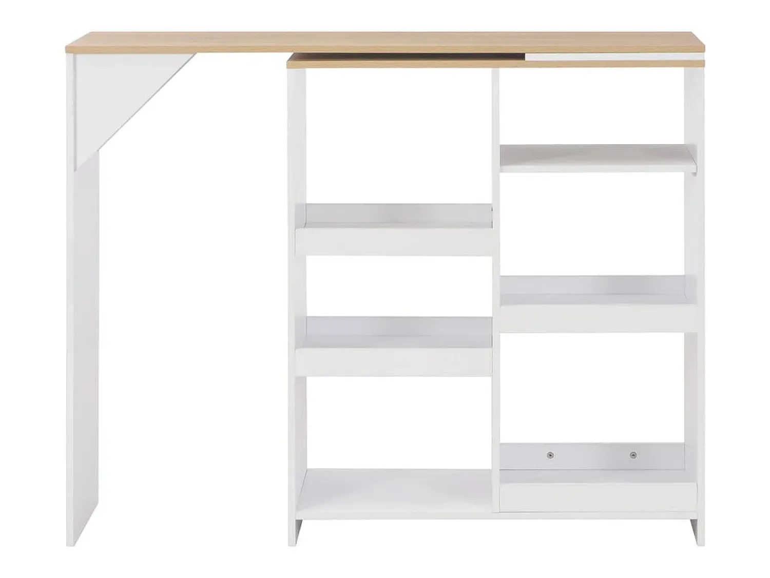 Clearance Móvel de bar com prateleira movível 138x39x110 cm PT308062 Branco