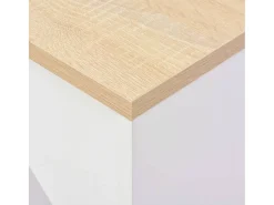 Clearance Móvel de bar com prateleira movível 138x39x110 cm PT308062 Branco