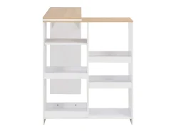 Clearance Móvel de bar com prateleira movível 138x39x110 cm PT308062 Branco