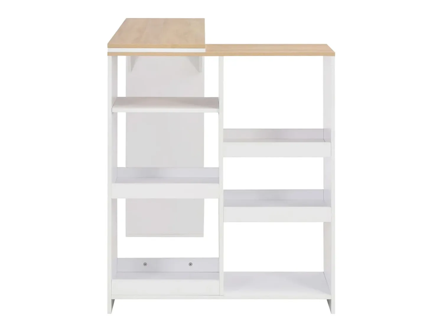 Clearance Móvel de bar com prateleira movível 138x39x110 cm PT308062 Branco