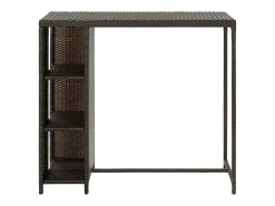 Móvel De Bar* Móvel de bar com prateleiras 120x60x110 cm vime PE PT329964 Castanho